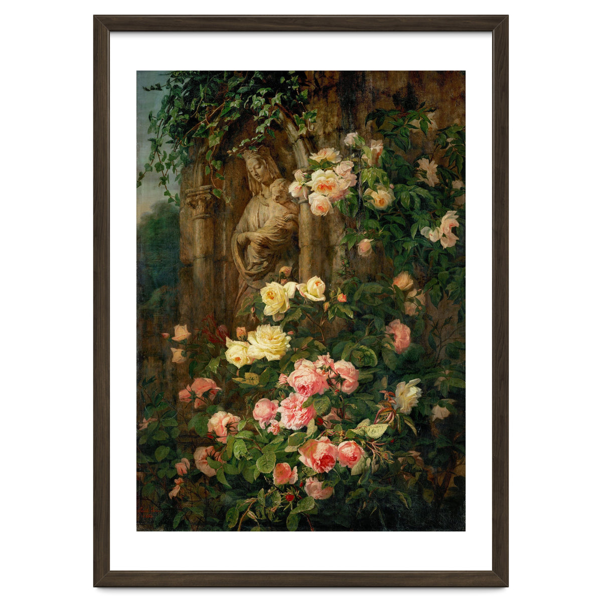 Le Benitier: Notre-Dame-des-Roses. 1850 Canvas, 127 x 90 cm.