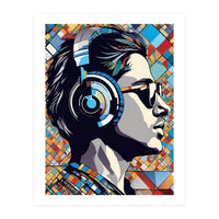 Guy In Headphones, Mosaic (Print Only)