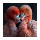Two Flamingos Together Showing Affection (Print Only) thumbnail