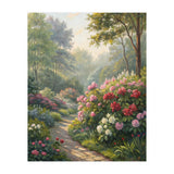 Sunlit Spring Garden Path Oil Painting (Print Only) thumbnail
