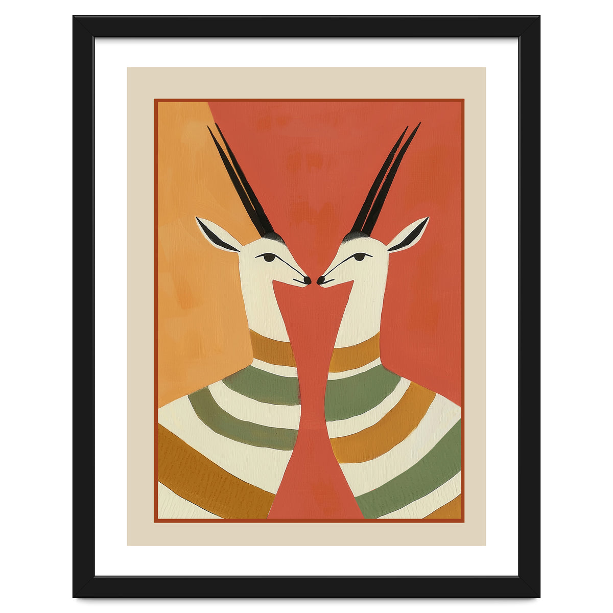 Two Gazelles In Stillness