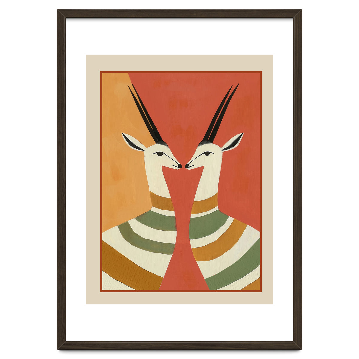 Two Gazelles In Stillness