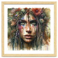 Wild Bloom Druid Woman Portrait