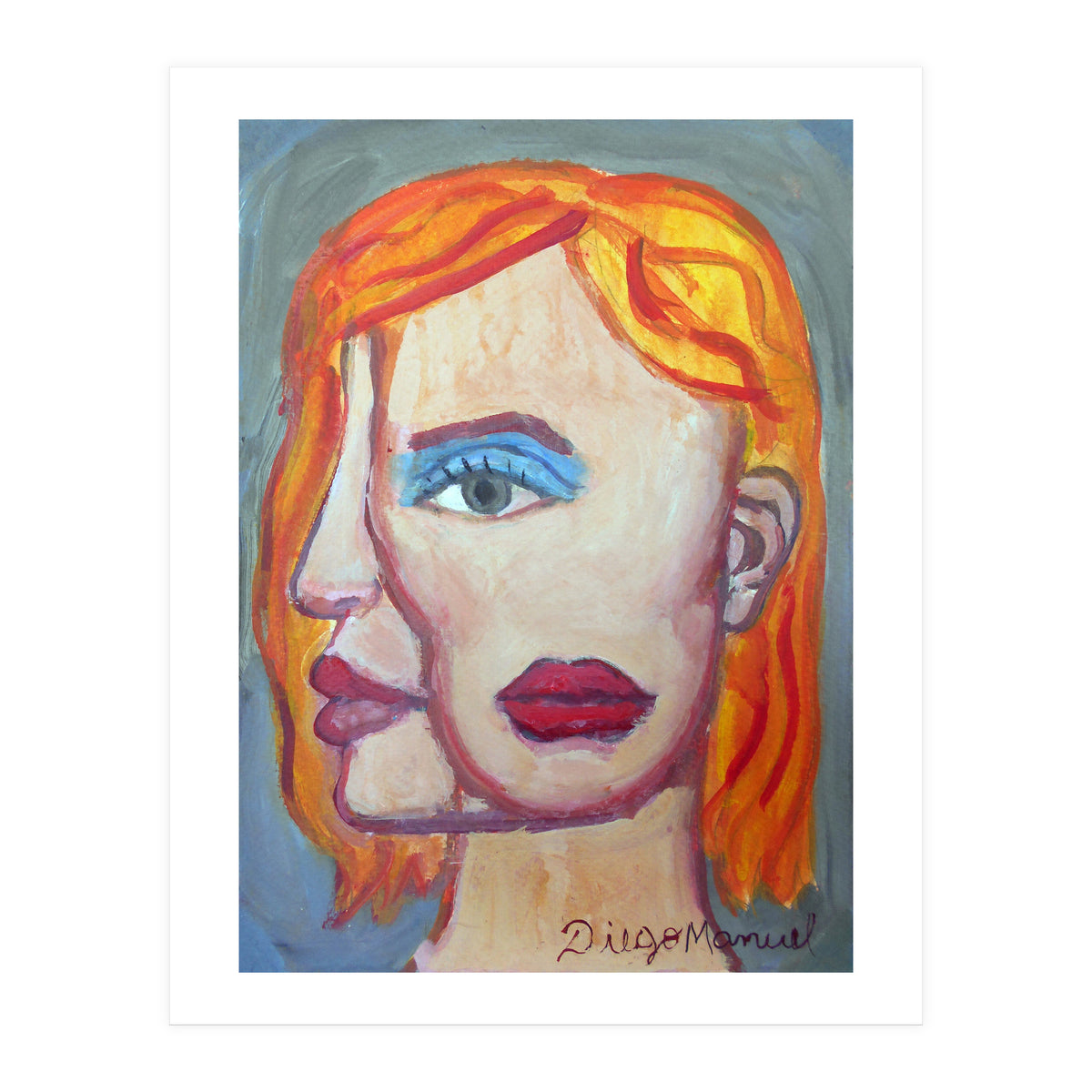 Cabeza De Mujer 6 B (Print Only)