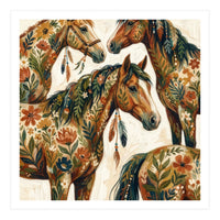 Rustic Horse Blossoms (Print Only)