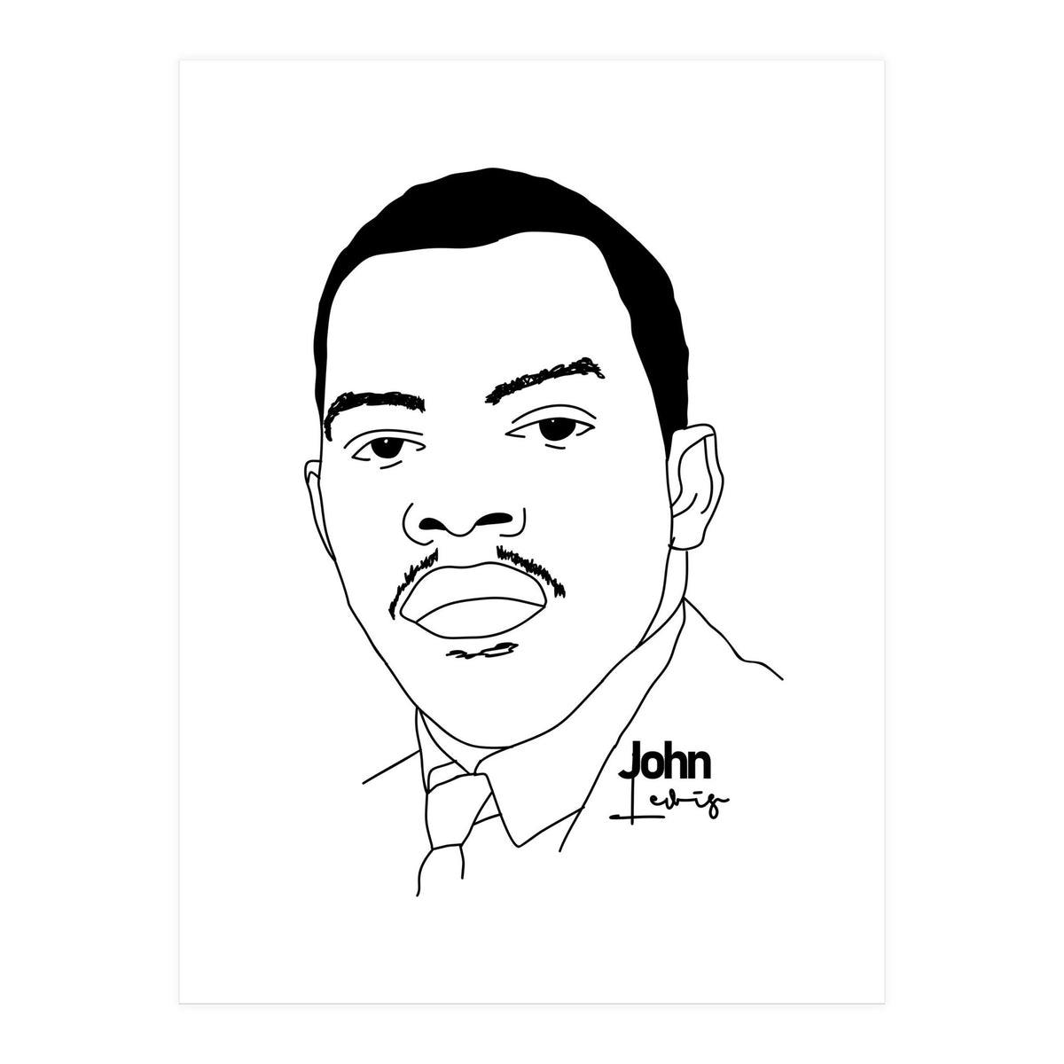 John Lewis Civil Rights Activist (Print Only)