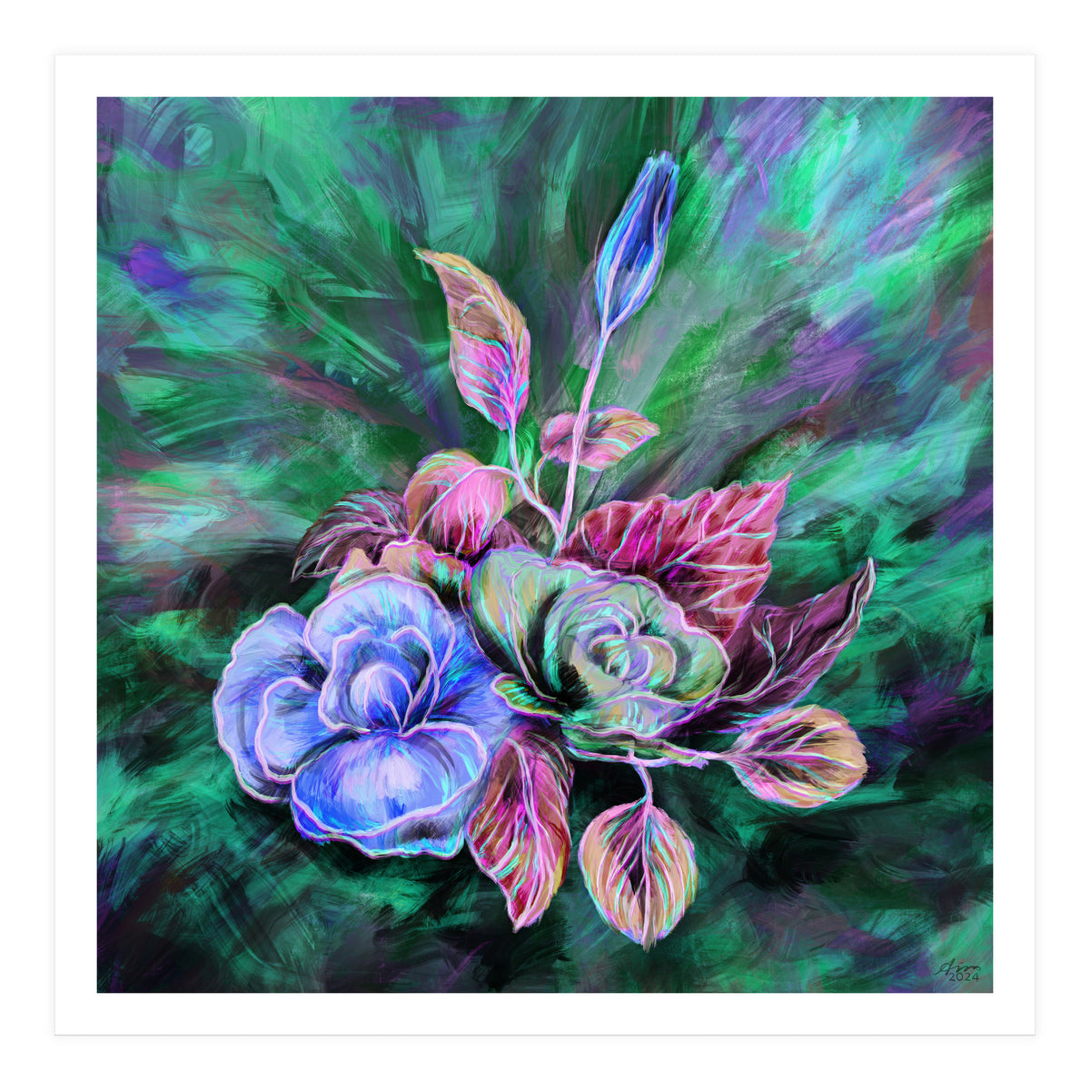 Bloom I (green) (Print Only)