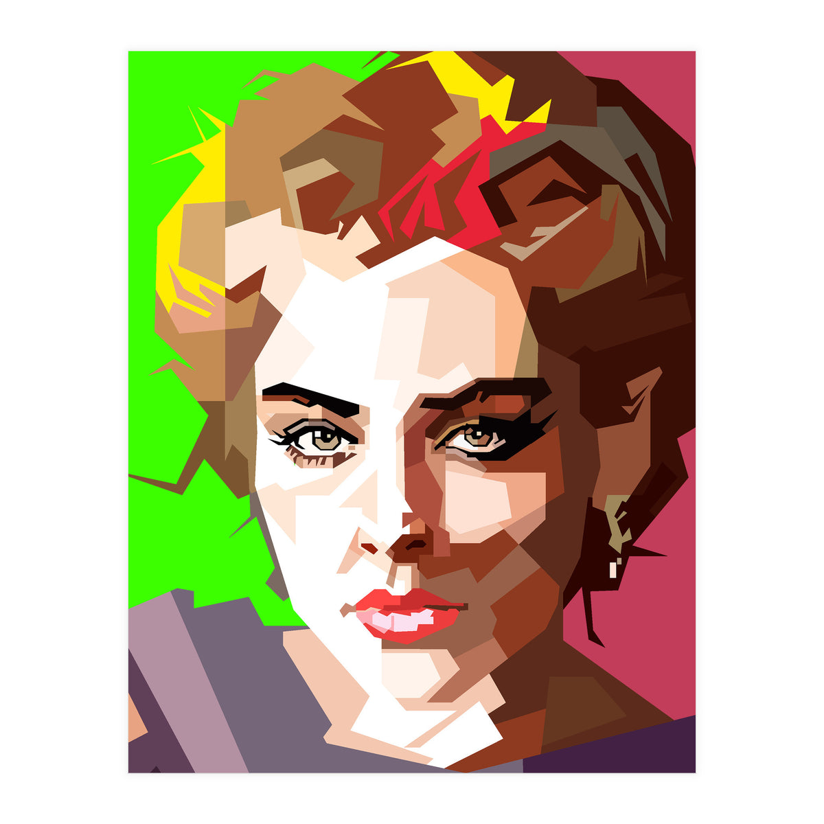 Sharon Stone Actress Movie Retro Illustration (Print Only)