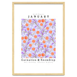 Carnation & Snowdrop January Birth Flower thumbnail