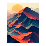 Dramatic Abstract Mountain Sunset Art (Print Only) thumbnail