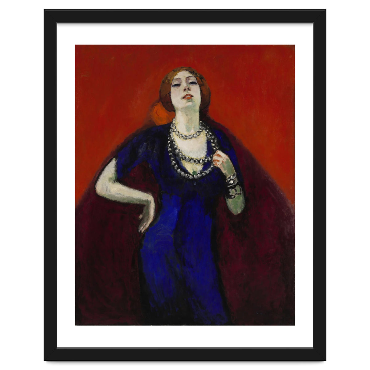 The Blue Dress. Date: 1911. Dimensions: 146.2 cm x 114.4 cm, 161.0 cm x 129.4 cm.