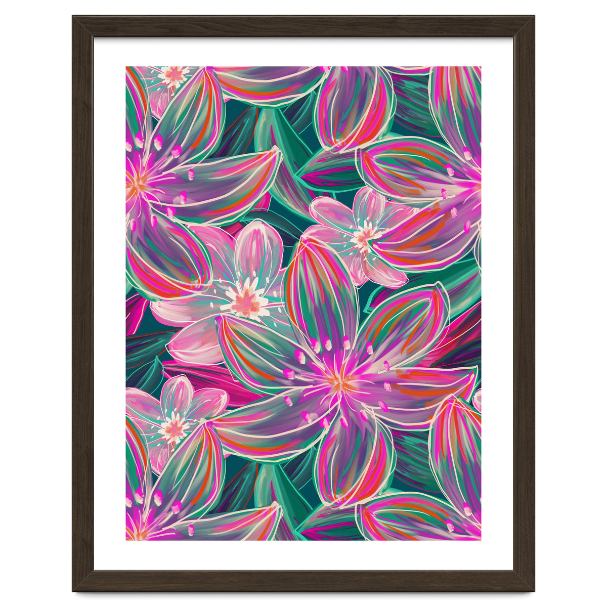 Fluo Bloom Purple & Emerald