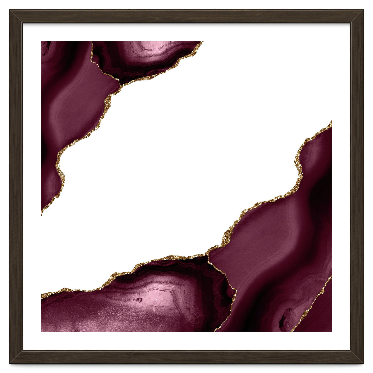 Burgundy & Gold Agate Texture 22
