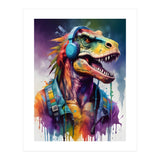 Tyrannosaurus In Headphones Music (Print Only) thumbnail
