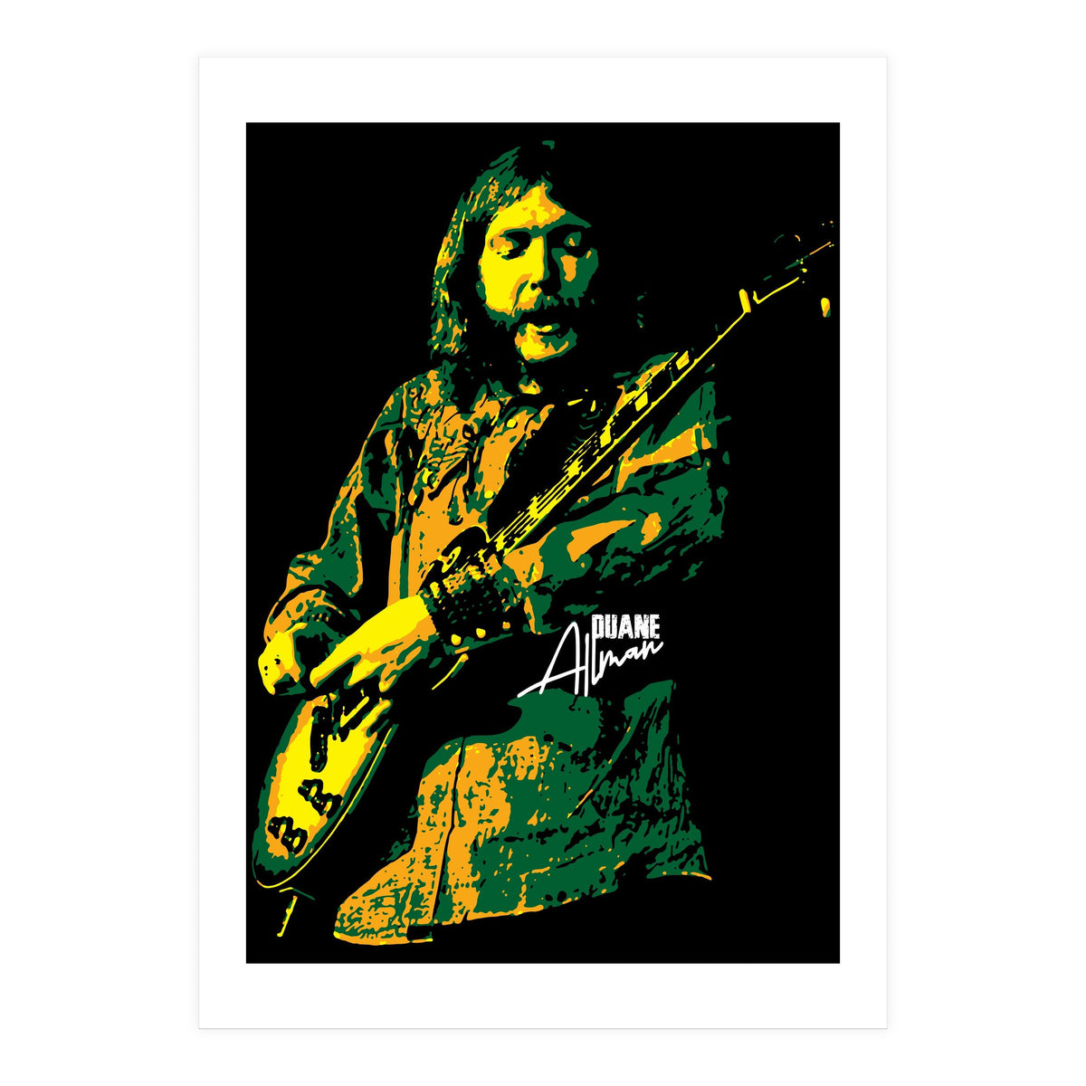 Duane Allman American Rock and Blues Guitarist (Print Only)