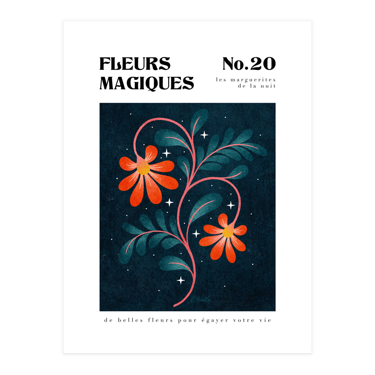 Magical Flowers No.20 Dark Daisies (Print Only)