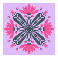 Magenta mandala flowers (Print Only)