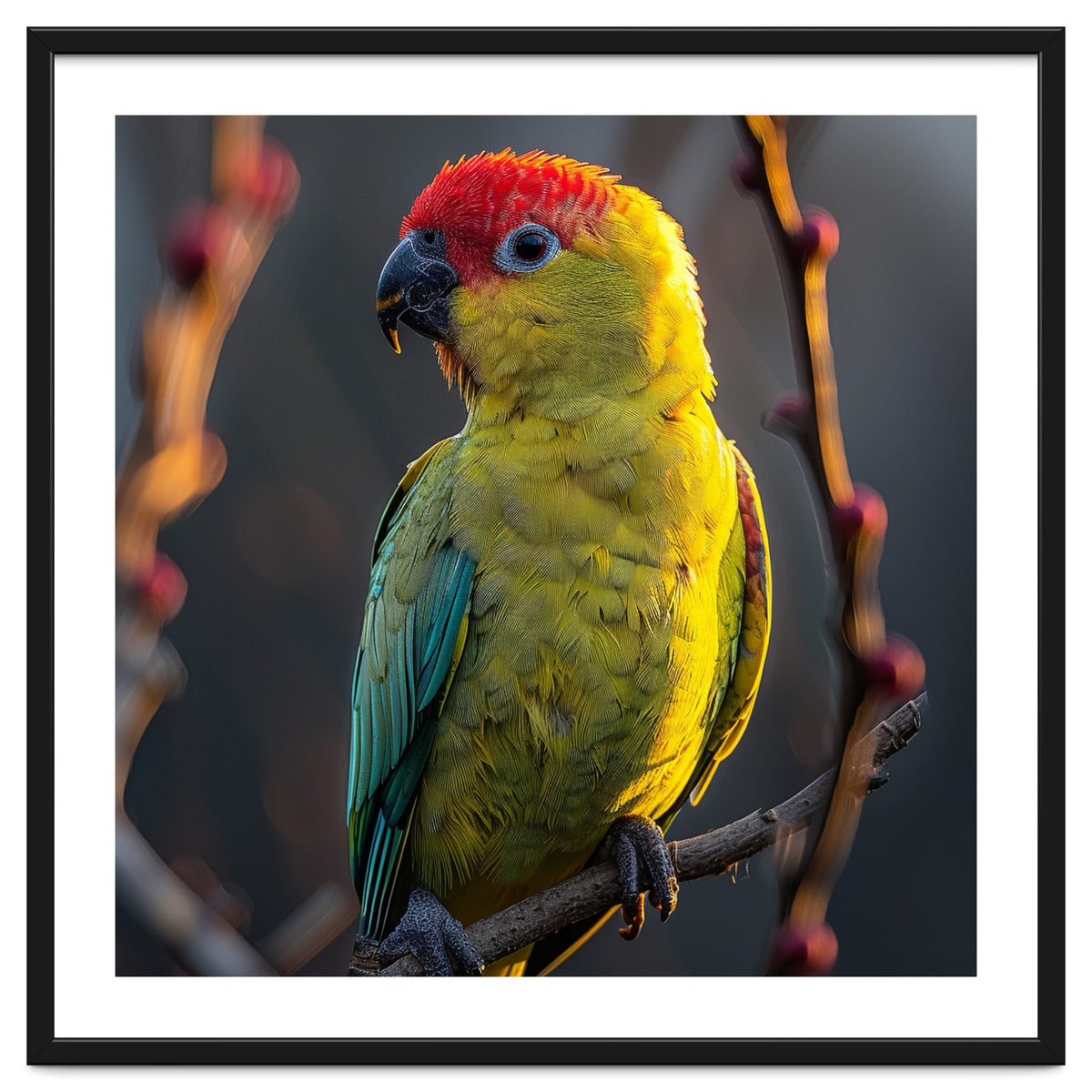 Close Up Of A Colorful Jenday Conure