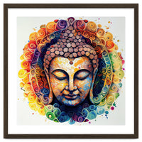 Rainbow Mandala Buddha Portrait