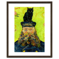 Black Cat on the Postman’s Hat, Van Gogh Inspired Painting