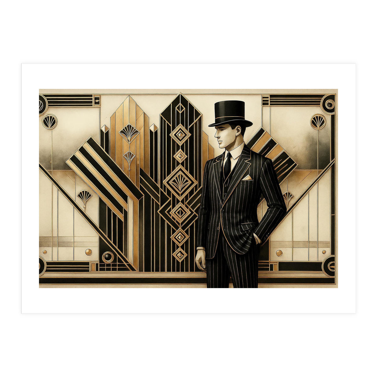 Gatsby Art Deco Noir (Print Only)