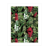 Banano Leaves Dark Jungle Red (Print Only) thumbnail