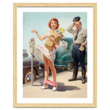 Sexy Pinup Shopping Girl And A Sudden Wind thumbnail