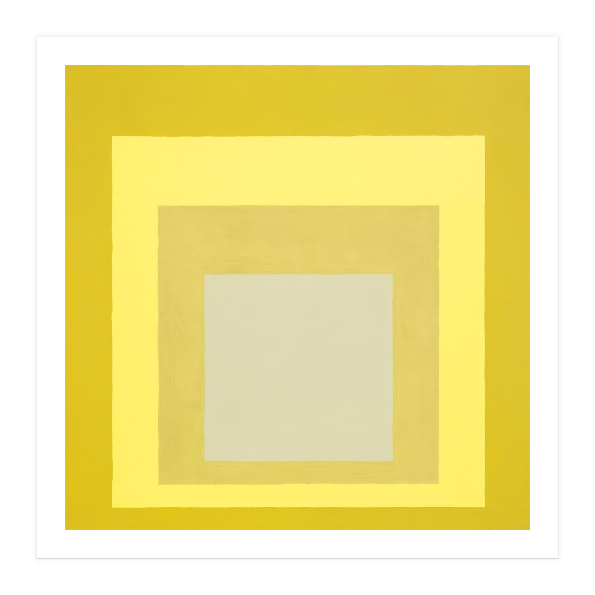 JOSEF ALBERS - HOMAGE TO THE SQUARE YELLOW WHITE (Print Only)