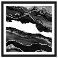 Black & Silver Agate Texture 06