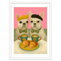 French Bulldogs At Breakfast Café