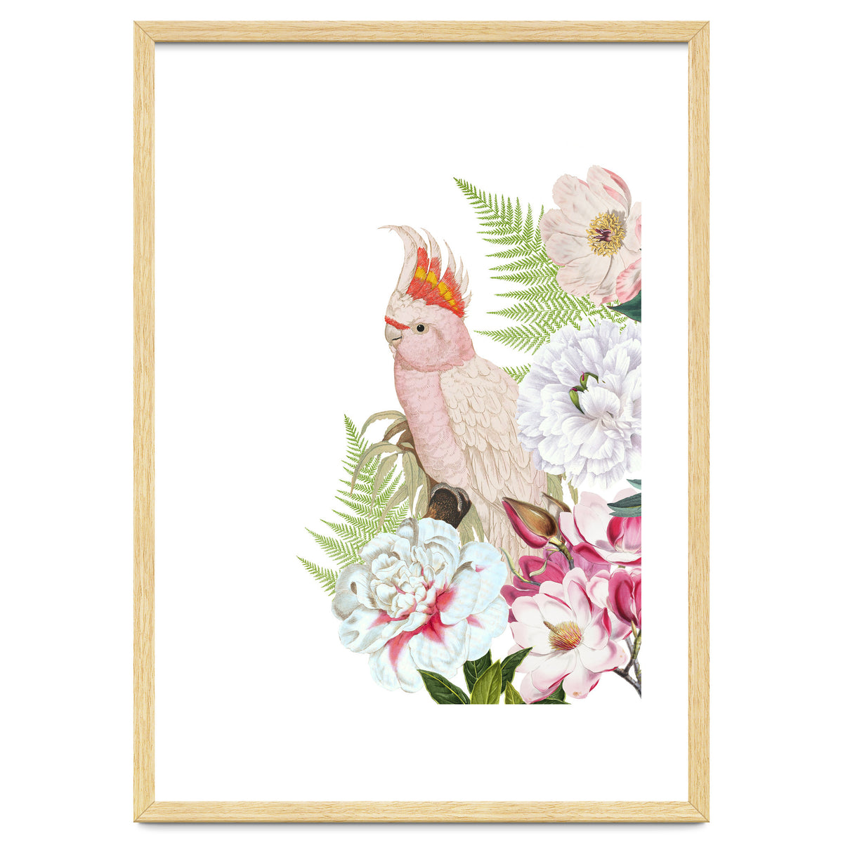 Cockatoo in Flower Jungle