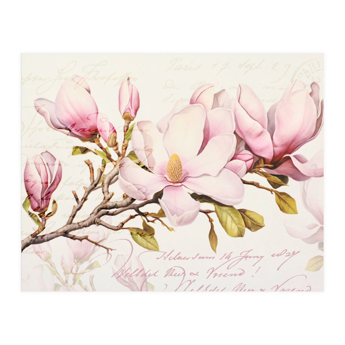 Magnolia Spring Romance Pink (Print Only)