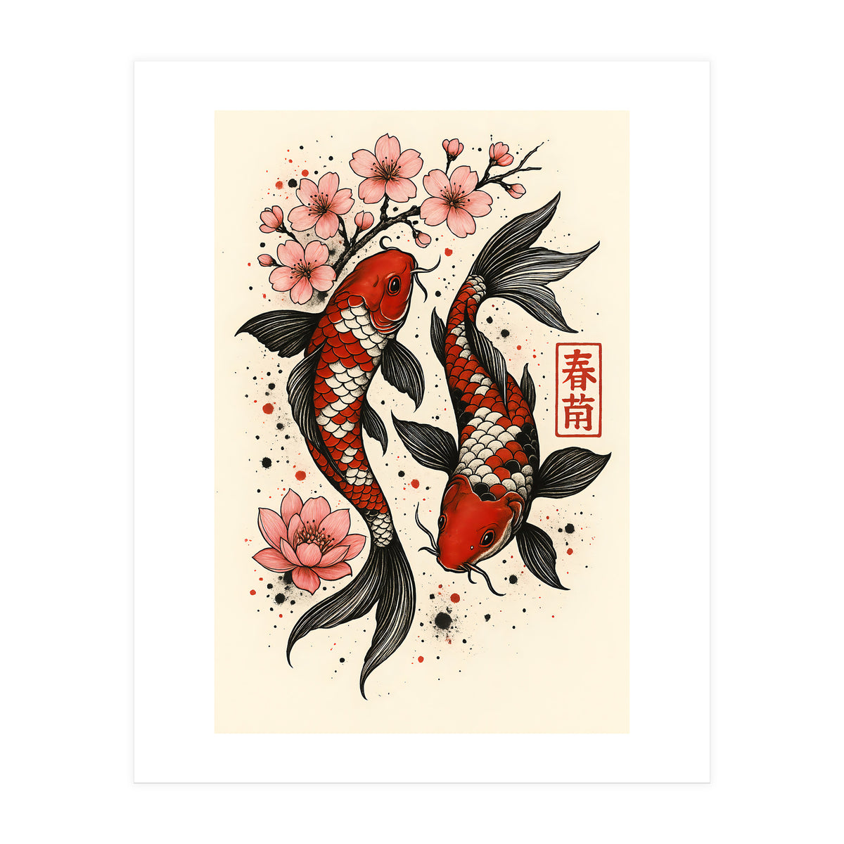 Koi fish Japanese (Print Only)