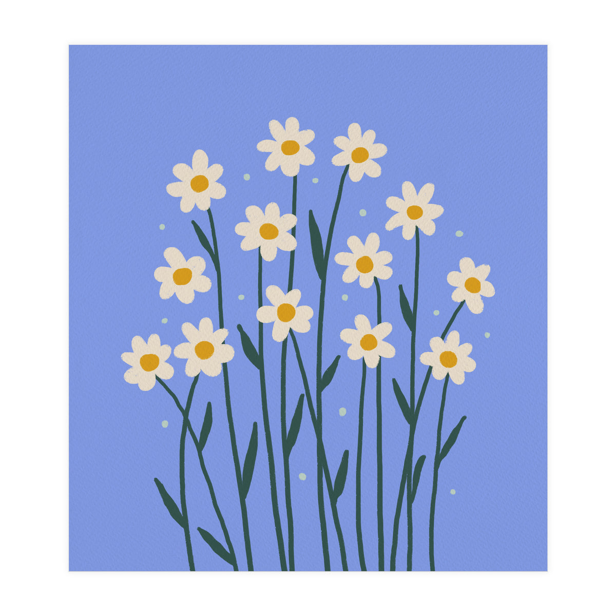Simple Daisies - periwinkle (Print Only)