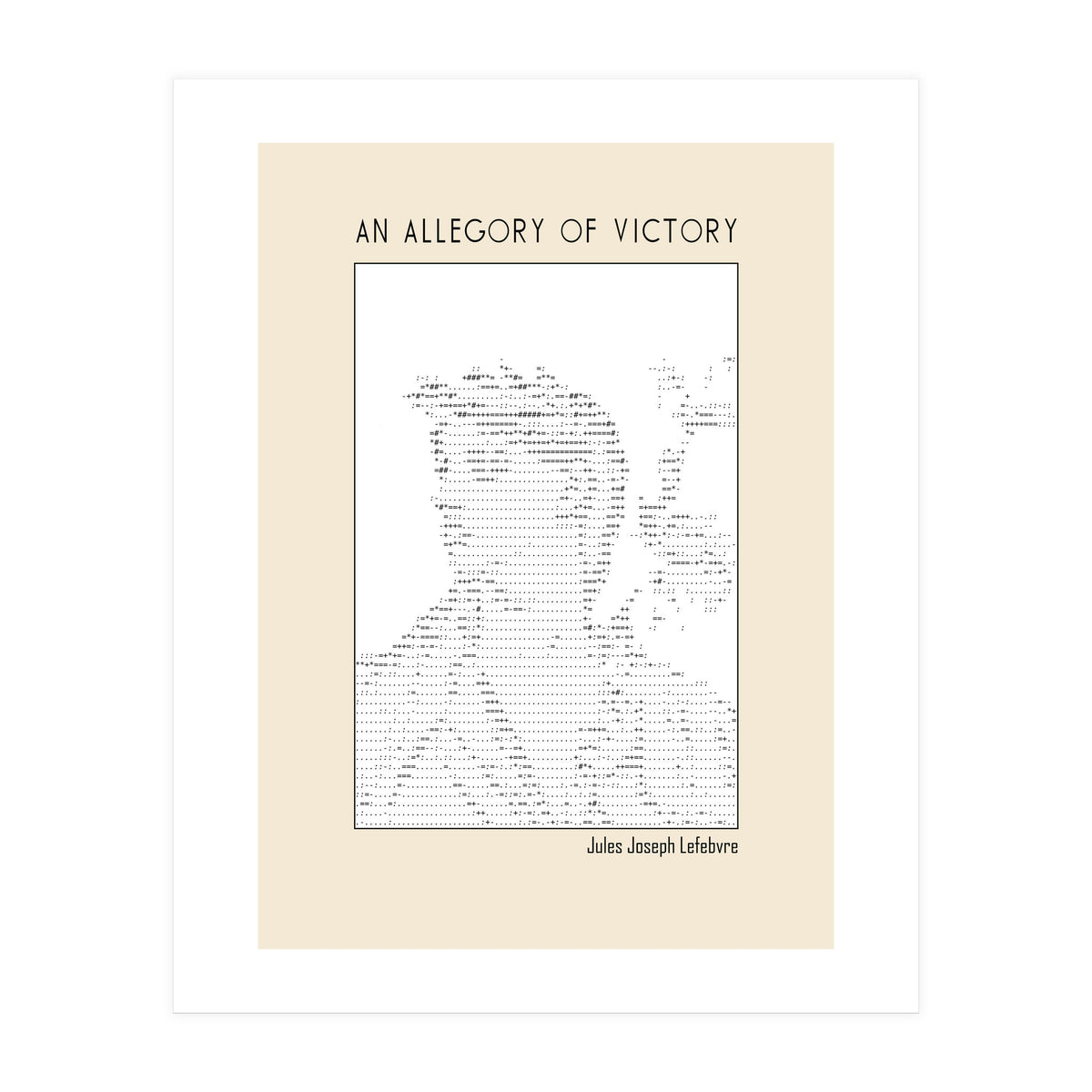 An Allegory Of Victory – Jules Joseph Lefebvre Ascii Art (Print Only)