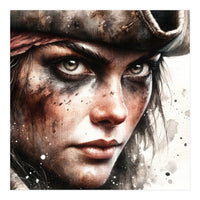 Fierce Pirate Captain Portrait (Print Only)