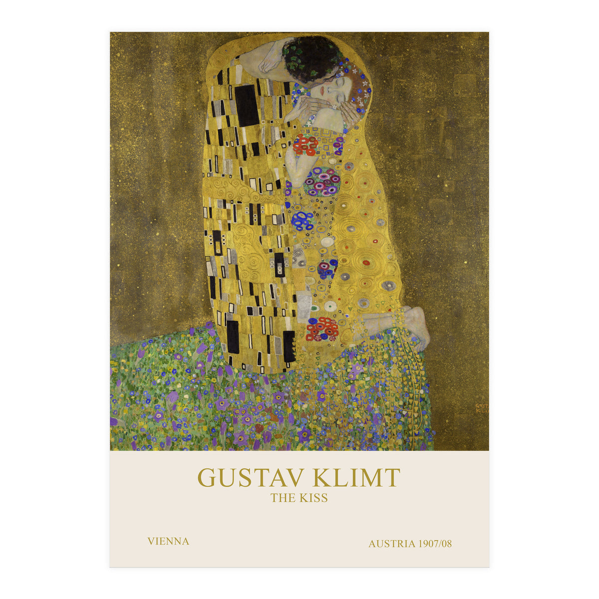 Gustav Klimt - The Kiss (Print Only)