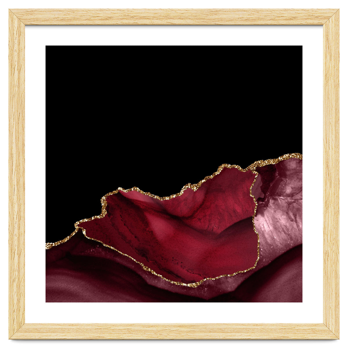 Burgundy & Gold Agate Texture 06