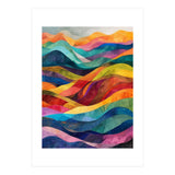 Vibrant Abstract Ribbon Landscape Art (Print Only) thumbnail