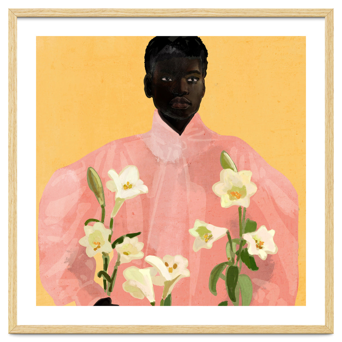 Girl Holding Flowers 2