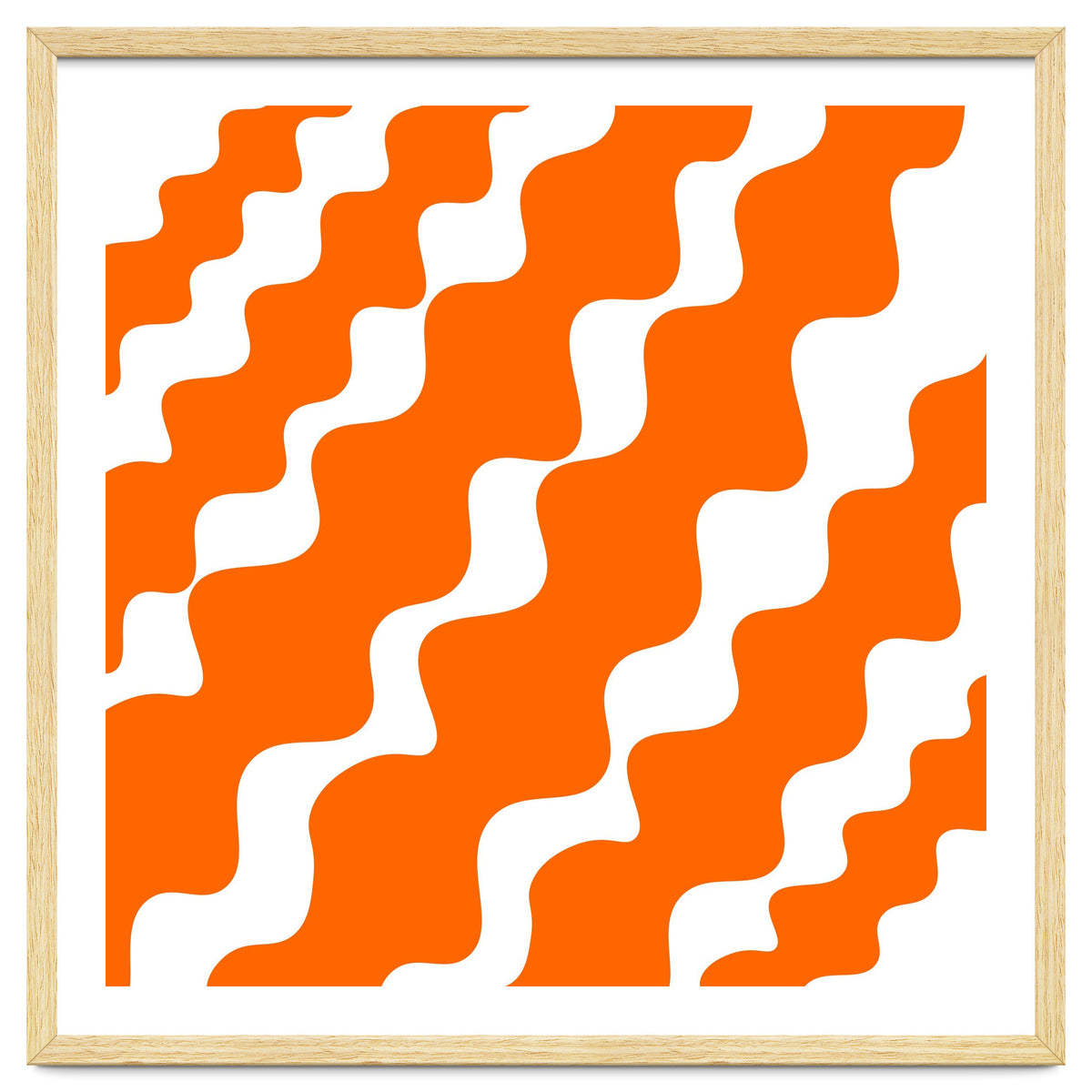 Slanting Orange Wavy Pattern
