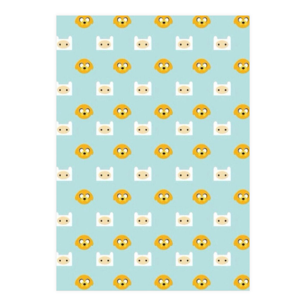Minimalist Finn And Jake Seamless Cartoon Pattern (Print Only)