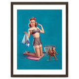 Pinup Girl Bathing A Dog thumbnail
