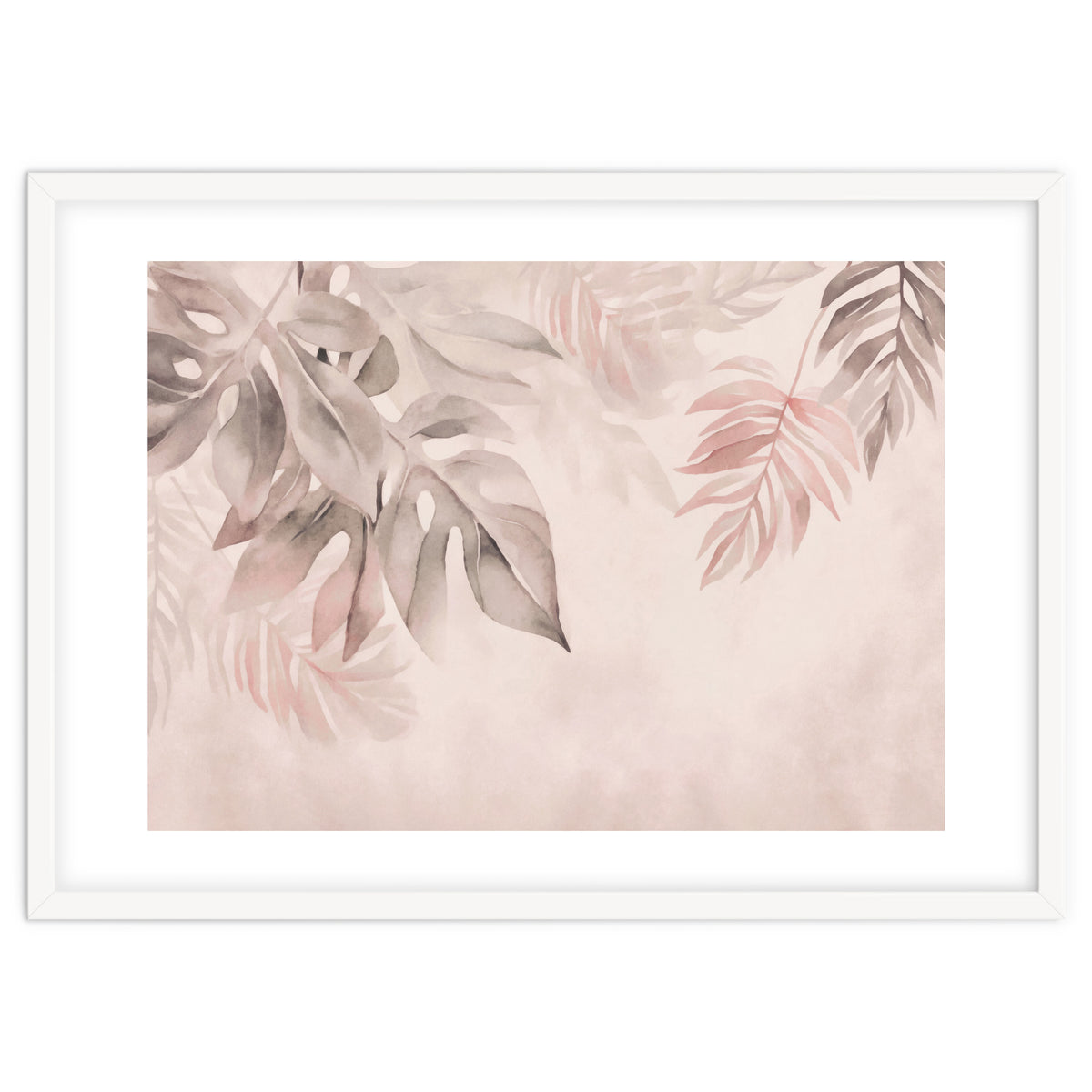 Gentle Leaf Tropical Whispers Watercolor Blush