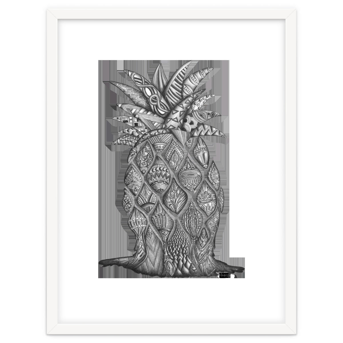 Surreal melting pineapple by Charsy