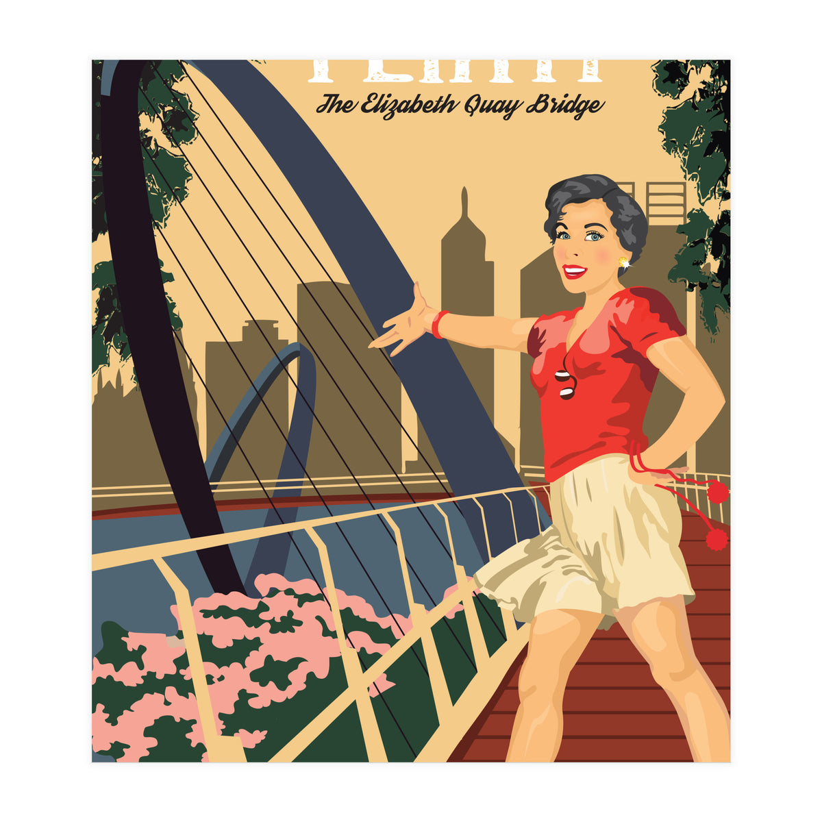 Perth, The Elizabeth Quay Bridge, Australia (Print Only)