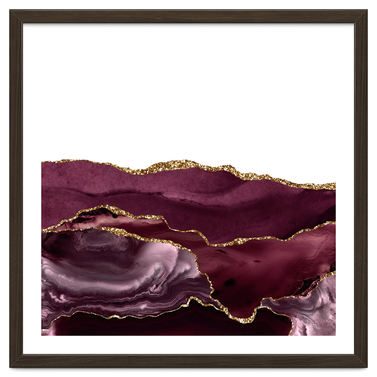 Burgundy & Gold Agate Texture 25