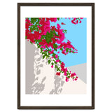 Bougainvillea Blossom, Greece Tropical Summer Travel, Santorini Architecture White Buildings Floral Nature Garden thumbnail