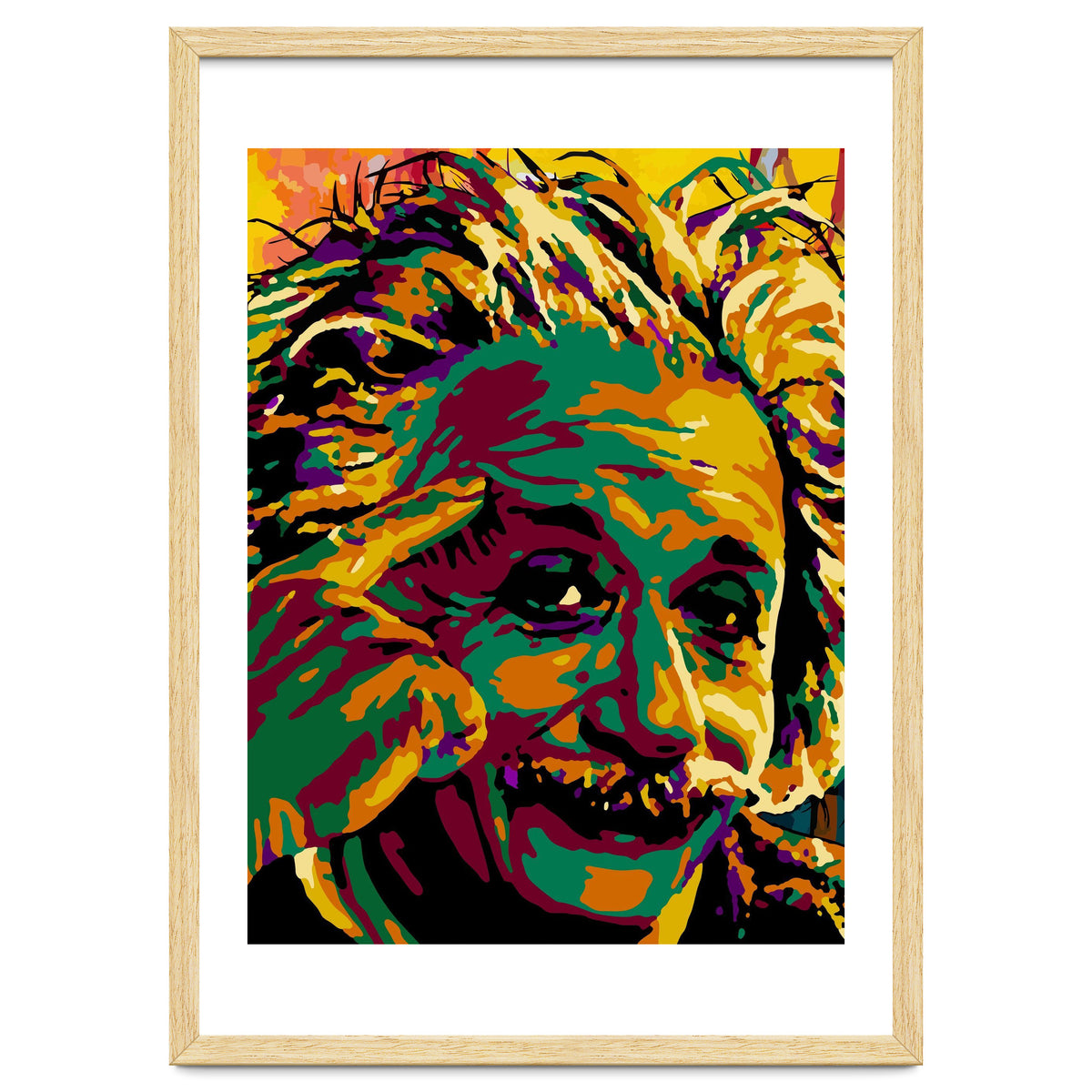 Albert Einstein Colorful Abstract 2