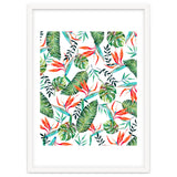 A New Paradise #Bird of paradise painted tropical art & pattern thumbnail